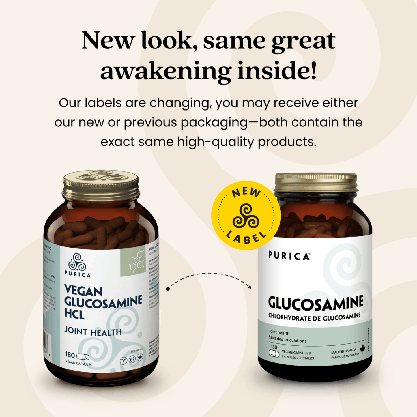 180 Vegetable Capsules | Purica Glucosamine HCL