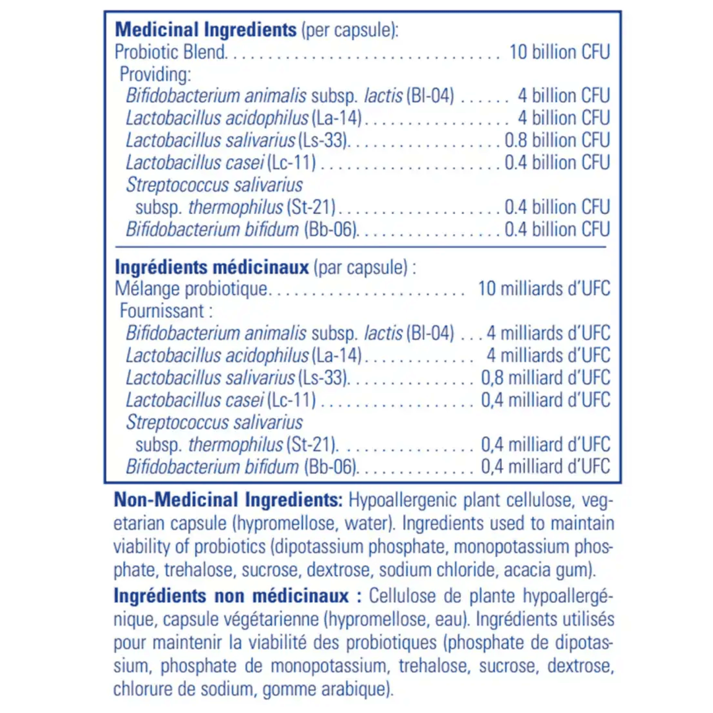 60 Vegetable Capsules | Pure Encapsulations Probitioc G.I Nutrition Label