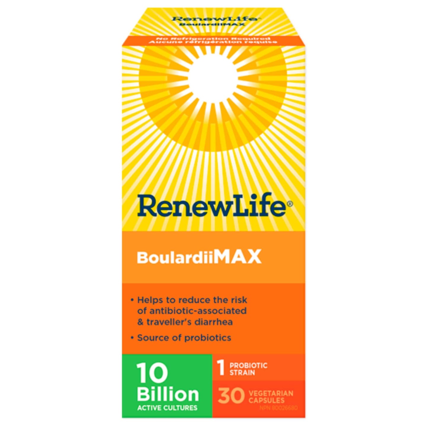 30 Vegetarian Capsules | RenewLife BoulardiiMAX, 10 Billion Active Cultures, 1 Probiotic Strains