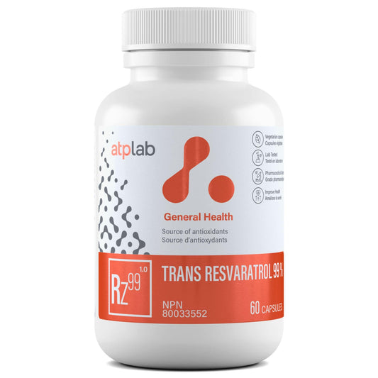 60 Vegetable Capsules | ATP Lab Trans Resvaratrol 99%
