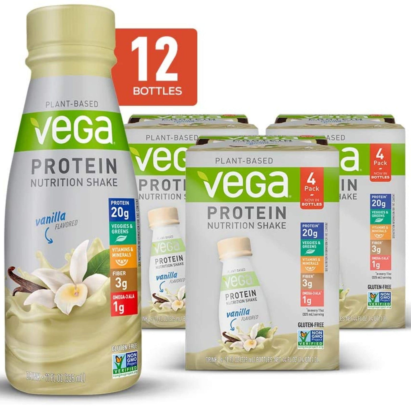 Vanilla 12x325ml | Vega Protein Nutrition Shake // vanilla flavour