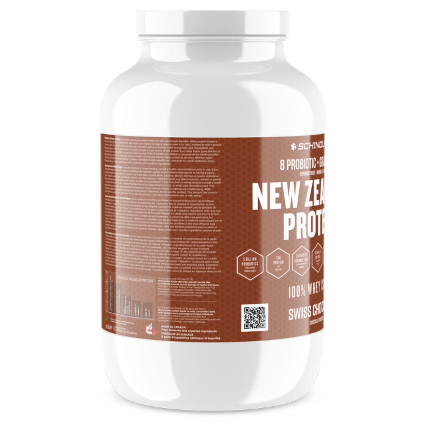 Swiss Chocolate | Schinoussa New Zealand Protein 8 Priobiotic 100% Whey Isolate // Chocolate flavour