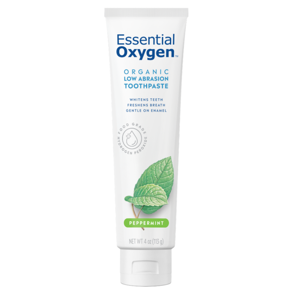 Essential Oxygen Organic Low Abrasion Toothpaste, Peppermint 113g