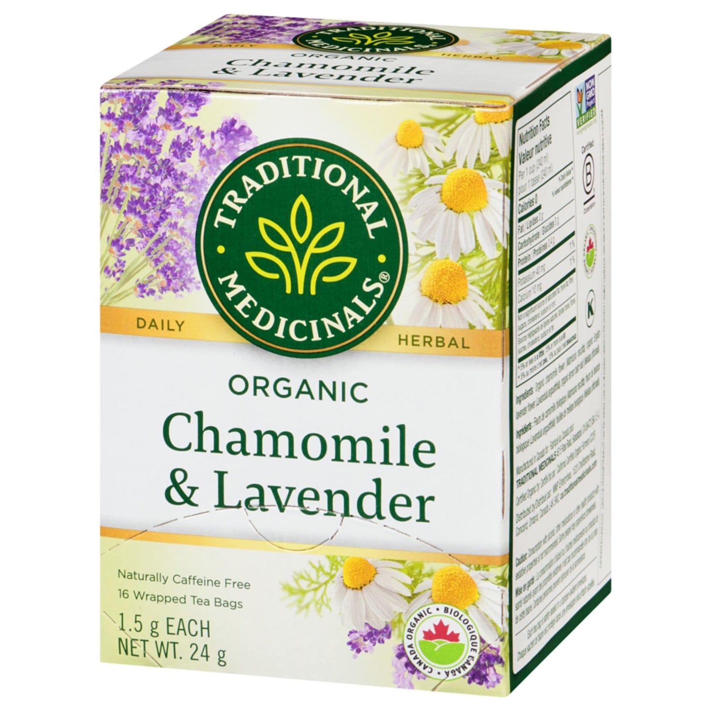 Traditional Medicinals Organic Chamomile with Lavender Tea, 16 Wrapped Tea Bags