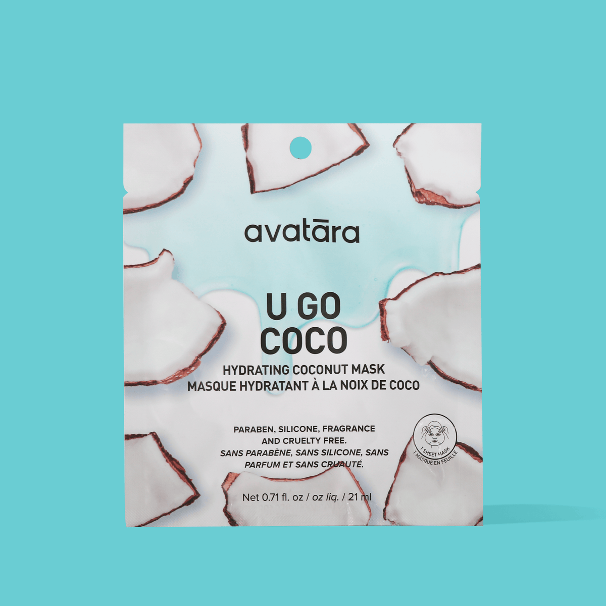 Avatara Plant-Fibre Sheet Face Masks - U Go Coco Hydrating