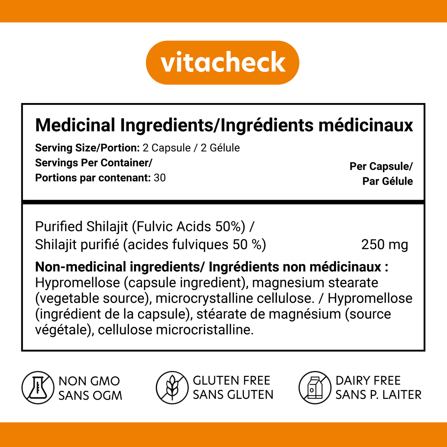 60 Vegetable Capsules | Vitacheck Shilajit