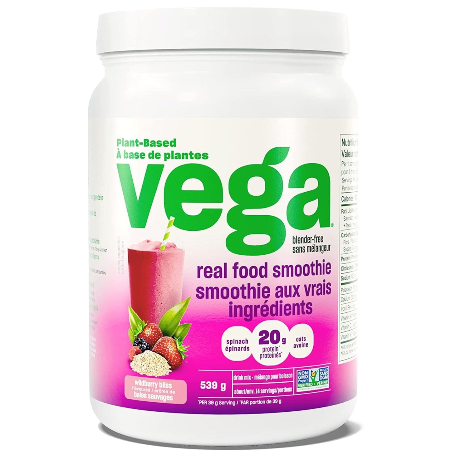 Wildberry Bliss (539g) | Vega Real Food Smoothie 