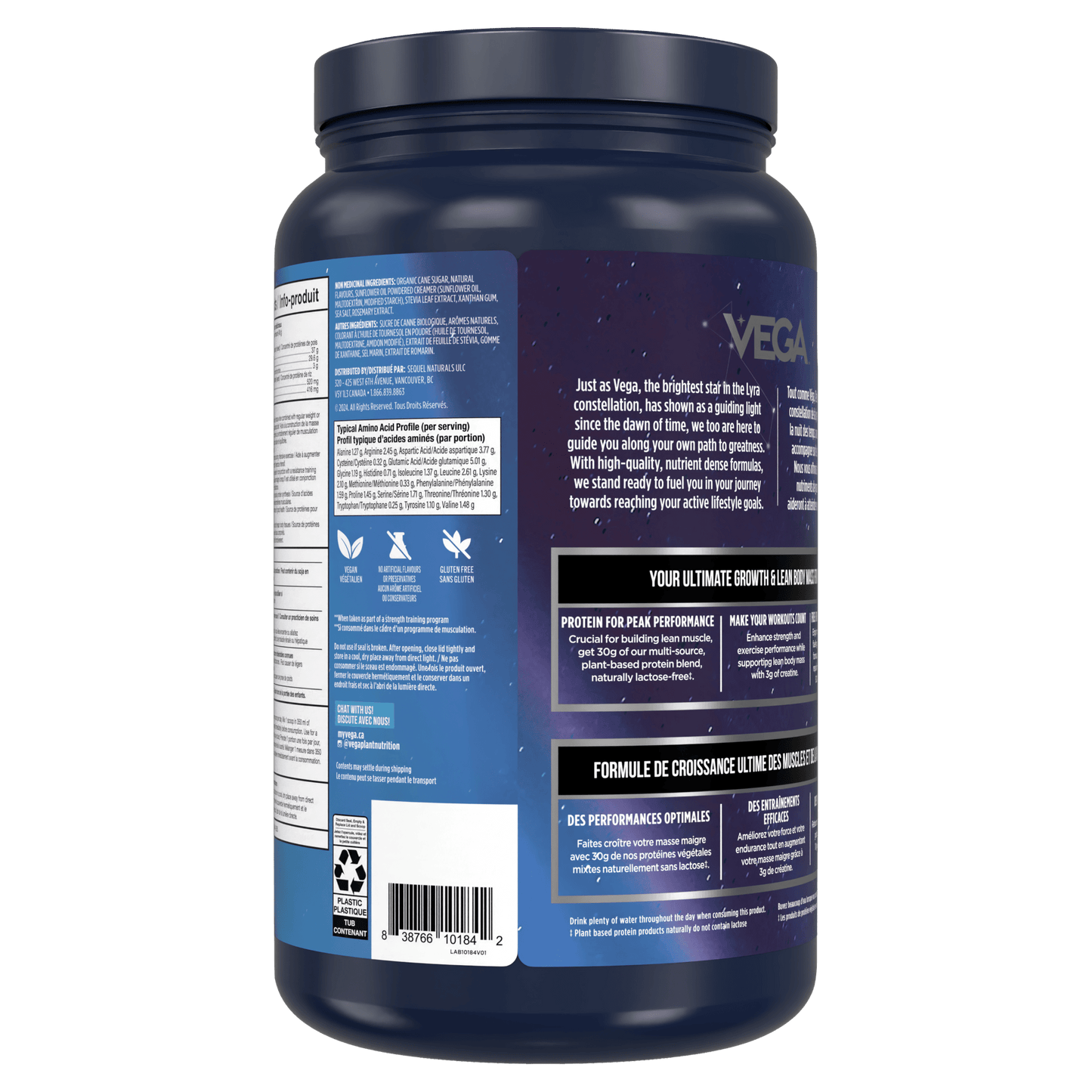 18 Servings (864g-918g) Creamy Vanilla | Vega Performance Protein + Creatine Powder