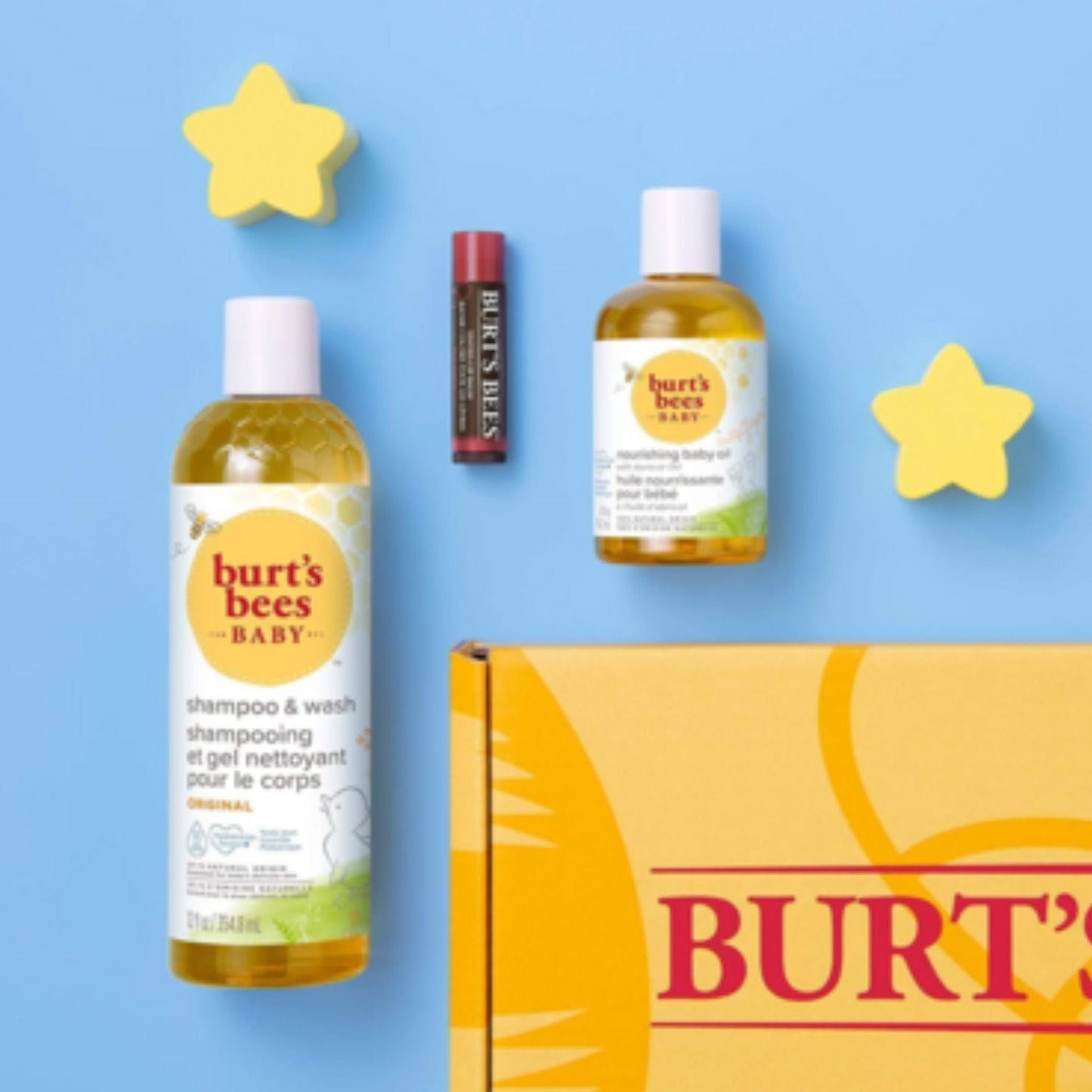 Burts Bees Baby and Mom Fall 3 Piece Gift Set, Baby Wash, Baby Oil & Tinted Shea Butter Lip Balm, CLEARANCE 50% Off FINAL SALE