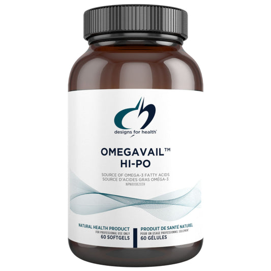 Designs for Health OmegAvail Hi-Po Fish Oil 400mg EPA, 400mg DHA per softgel, 60 Softgels
