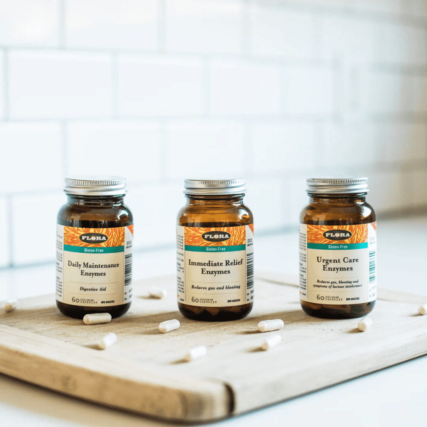 Flora Immediate Relief Digestive Enzymes, 21-120 Vegetable Capsules