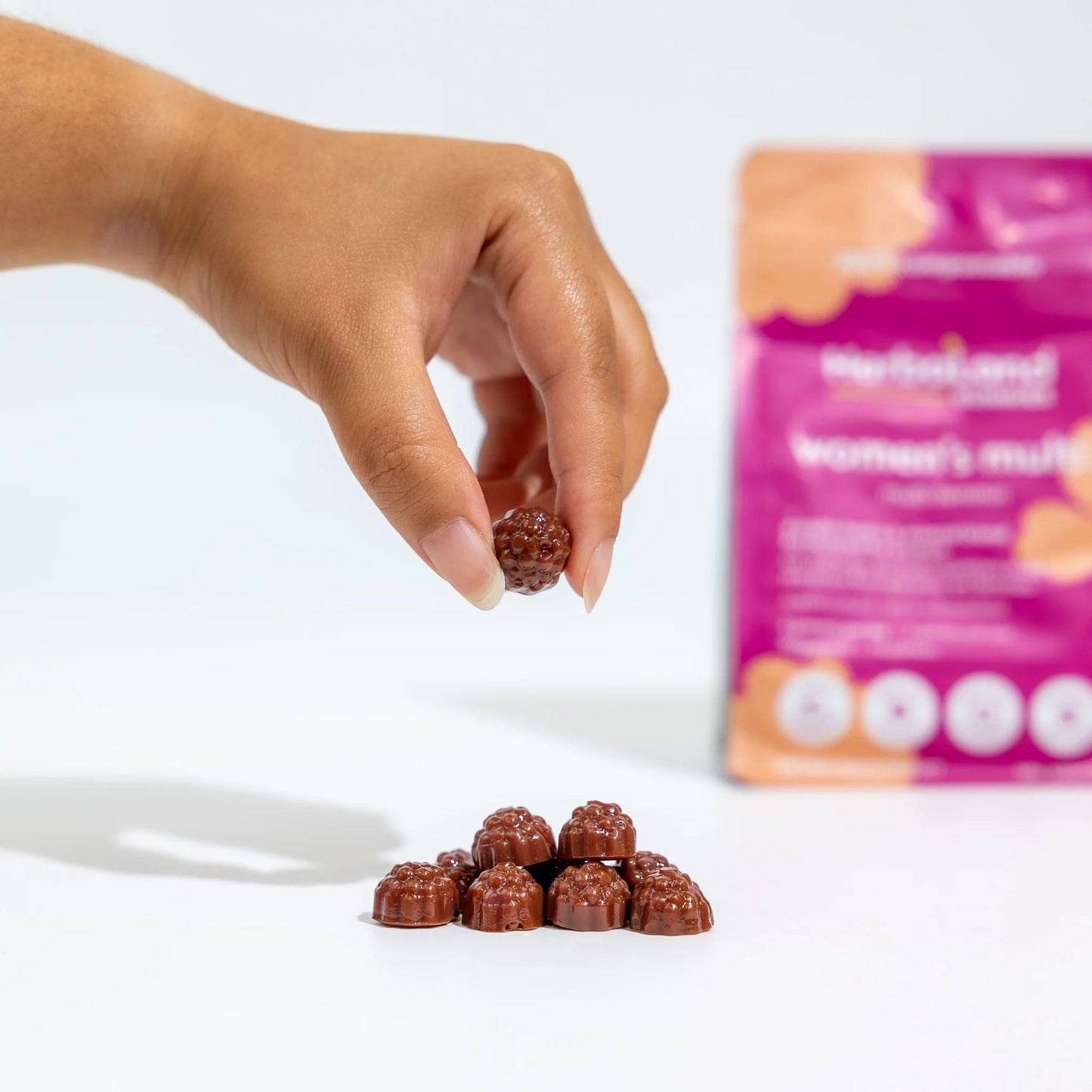 Herbaland Women's Multi Gummies, Raspberry Peach, Vegan, Gluten-Free, Sugar-Free, 90 Gummies