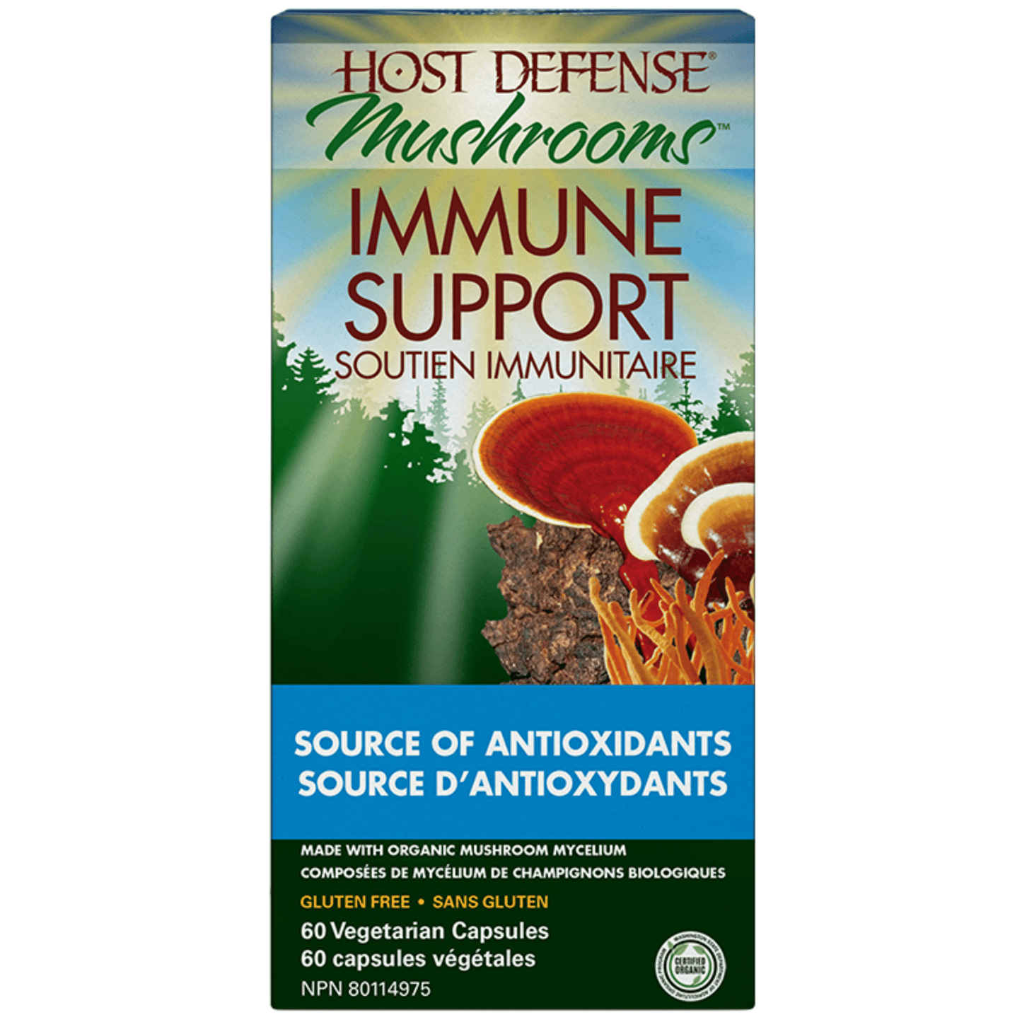 Host Defense Immune Support (Cordyceps, Reishi & Chaga), 60 Capsules