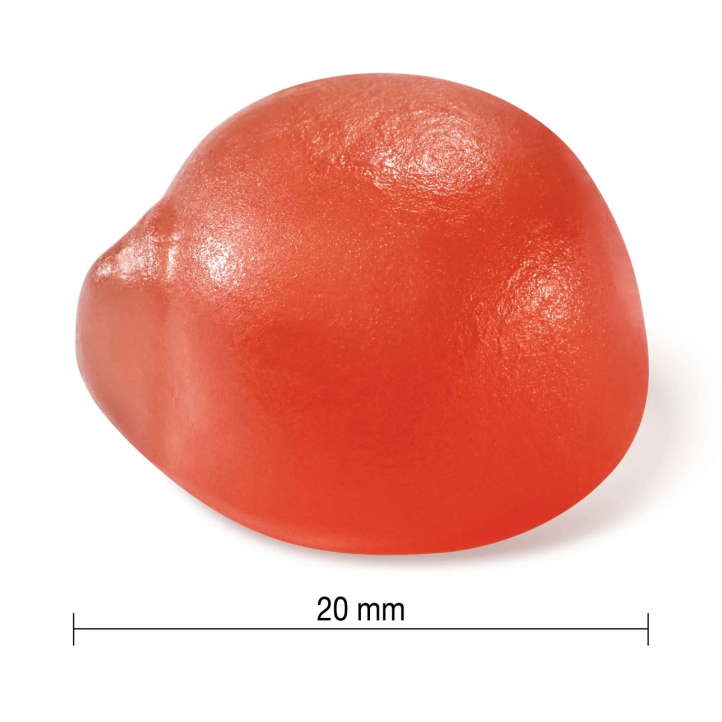 Red Apple, 60 Gummies | Jamieson Gummies Apple Cider Vinegar + Chromium // Size Comparison