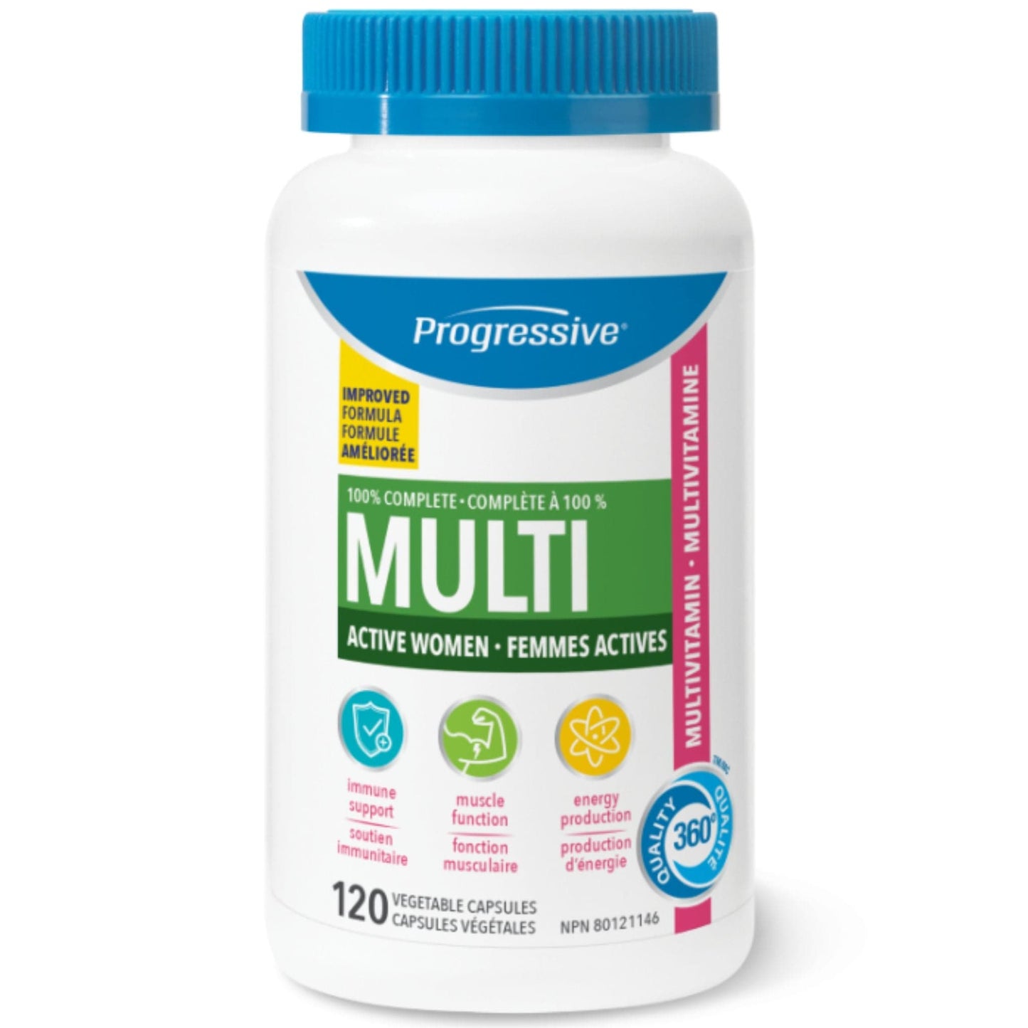 120 Vegetable Capsules (New Formula) | Progressive Multi Active Women