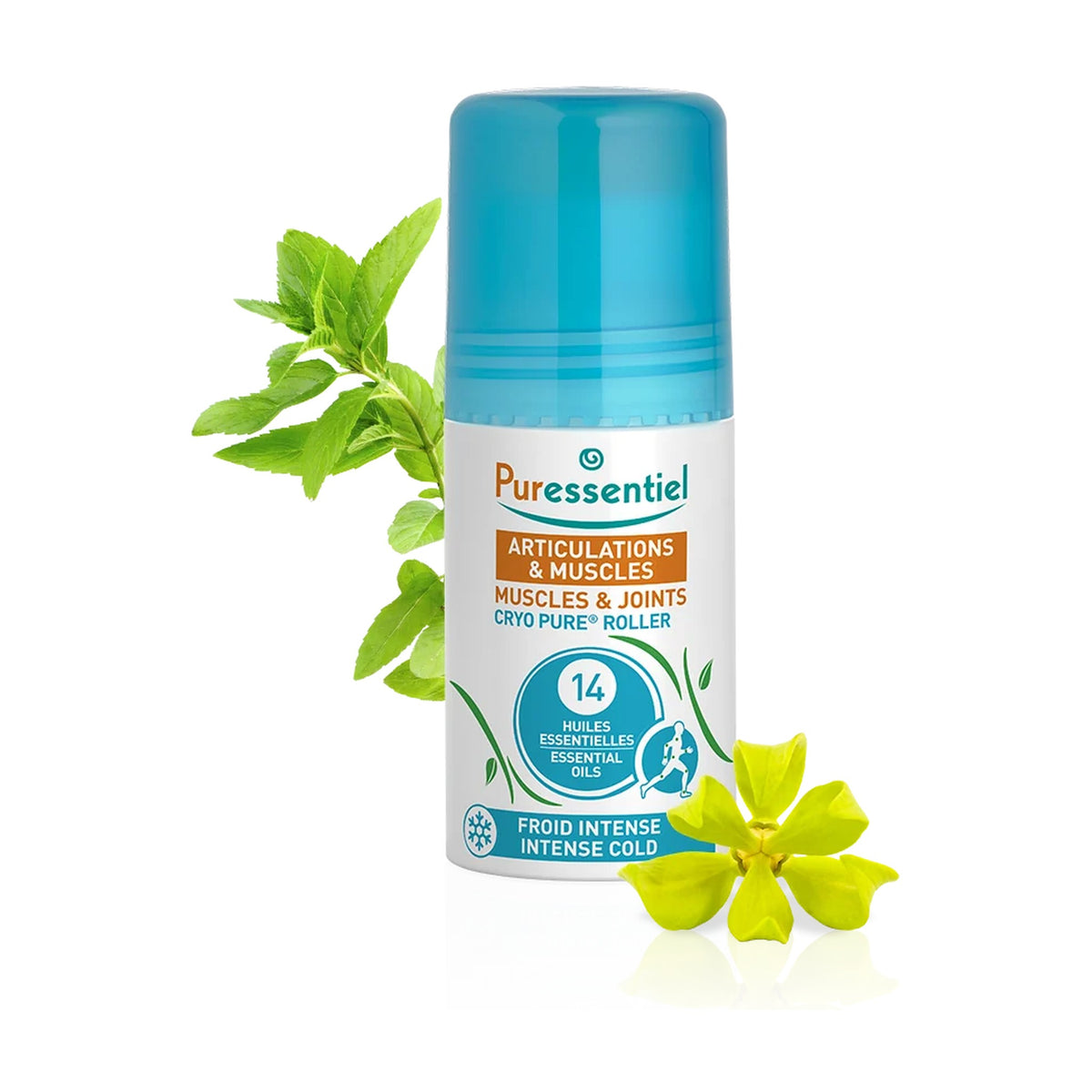 Puressentiel Cryo Pure Roll-On with 9% Menthol and 14 Essential Oils, 75ml
