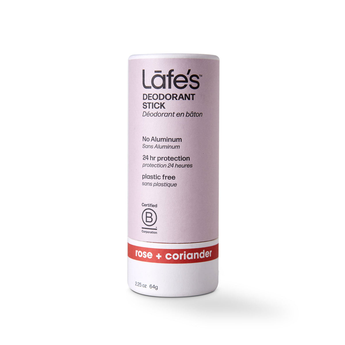Lafe's Paper Barrel Stick Deodorant - Rose + Coriander
