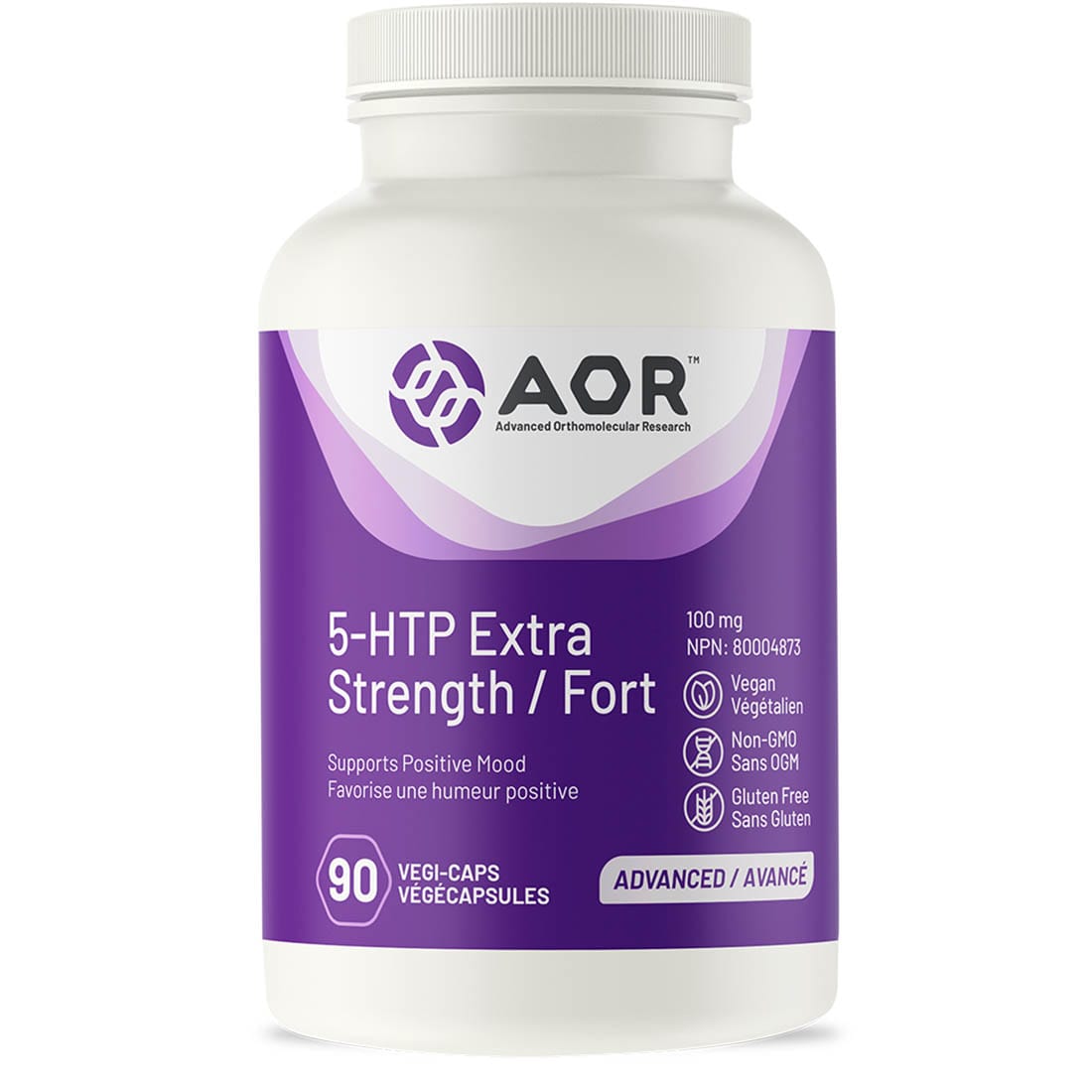 AOR 5-HTP Extra Strength 100mg Capsules, Supports Mood, Boosts Serotonin, Improves Sleep, 90 Capsules