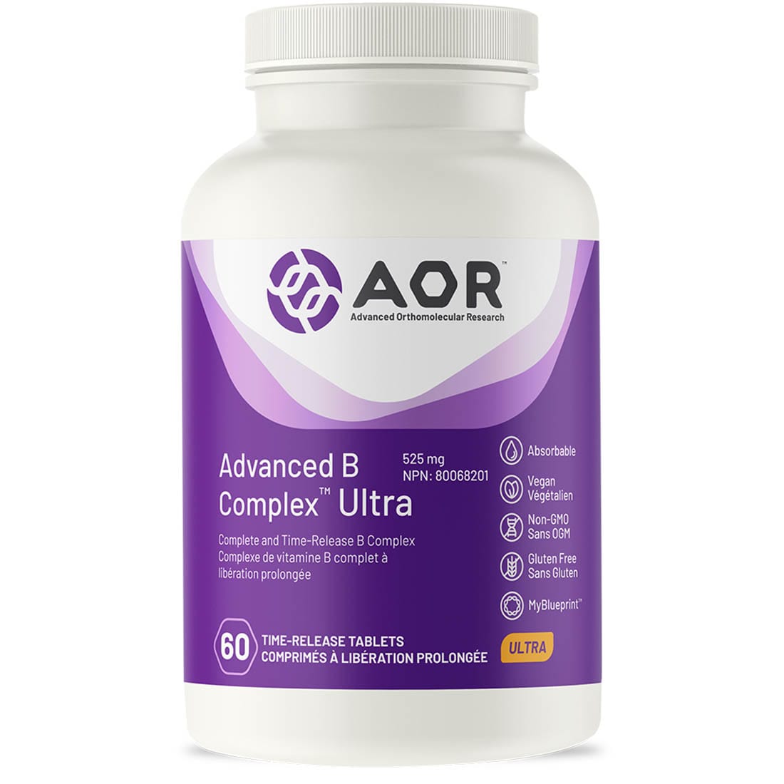 AOR Advanced B Complex Ultra 525mg, 60 Tablets