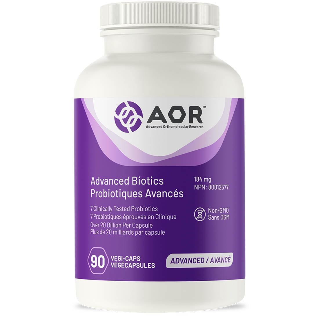 AOR Advanced Biotics, 184mg, 90 Vegi-Capsules