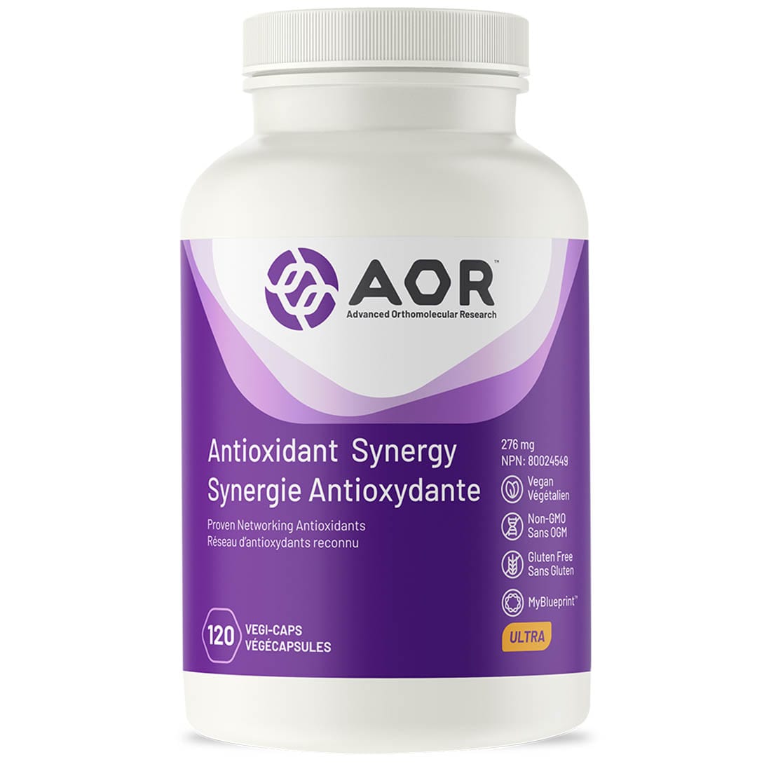 AOR Antioxidant Synergy 276mg, 120 Vegi-Capsules