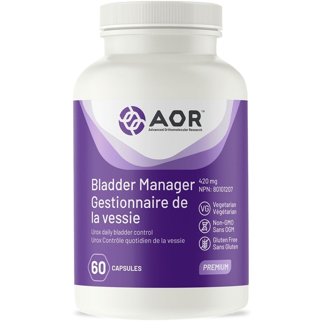 AOR Bladder Manager, 60 Vegi-Capsules