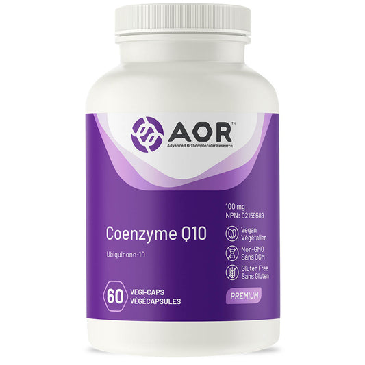 AOR Coenzyme Q10 100mg, 60 Vegi-Capsules