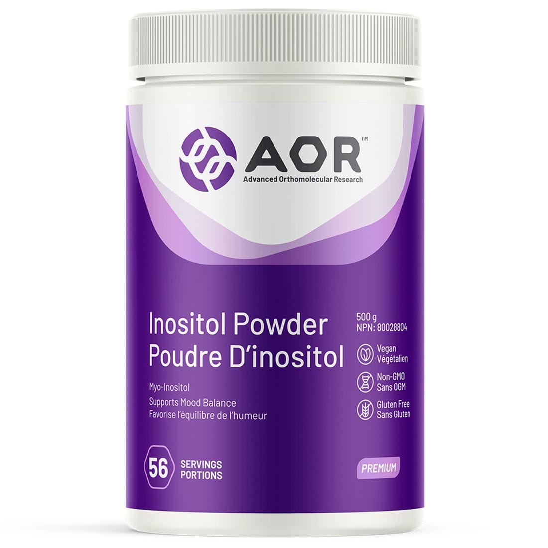 AOR Inositol Powder, Myo-Inositol, 100% Pure, Supports Mood Balance, 500g