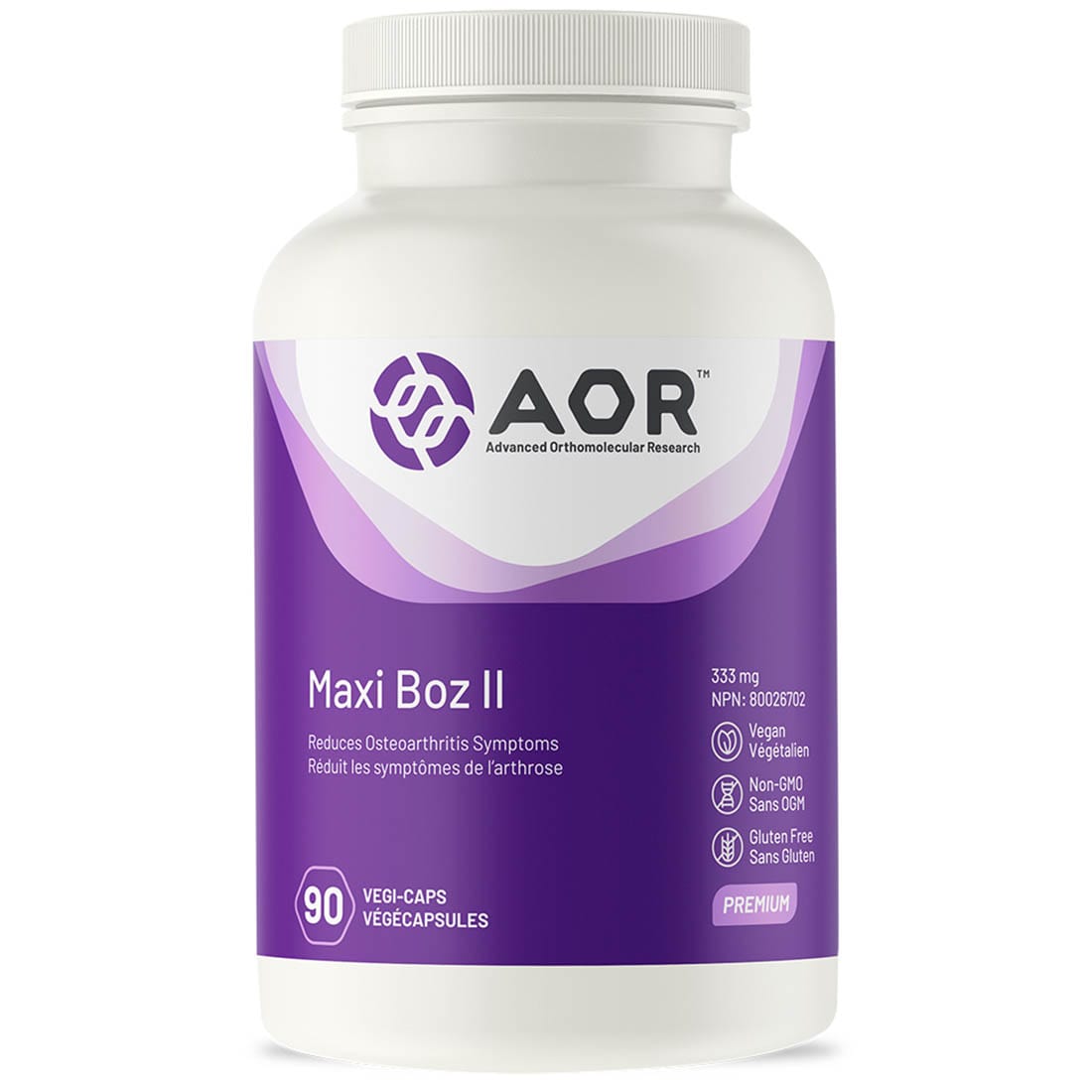 AOR Maxi Boz II, 333mg, 90 Vegi-Capsules