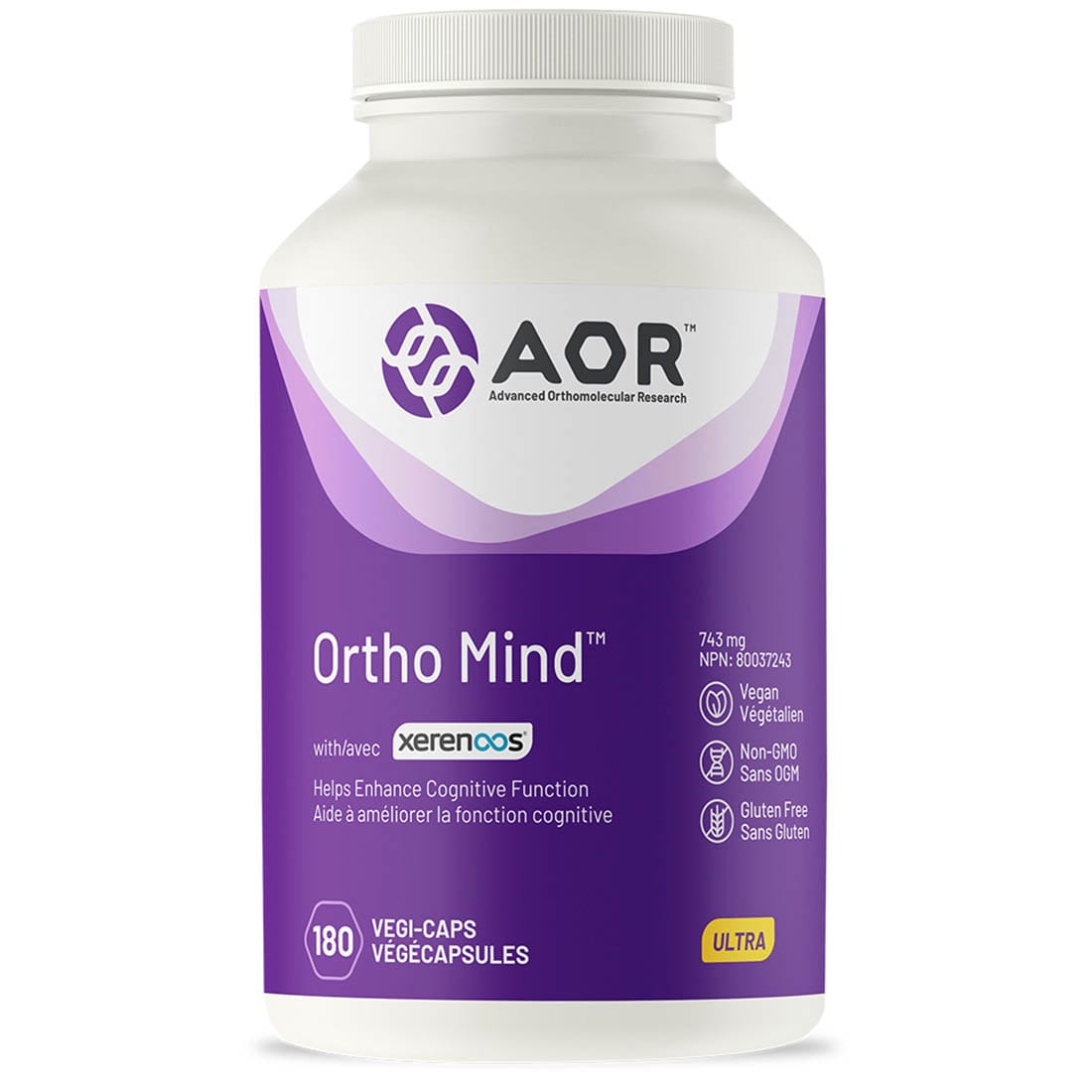 AOR Ortho Mind, 743mg, 180 Vegi-Capsules