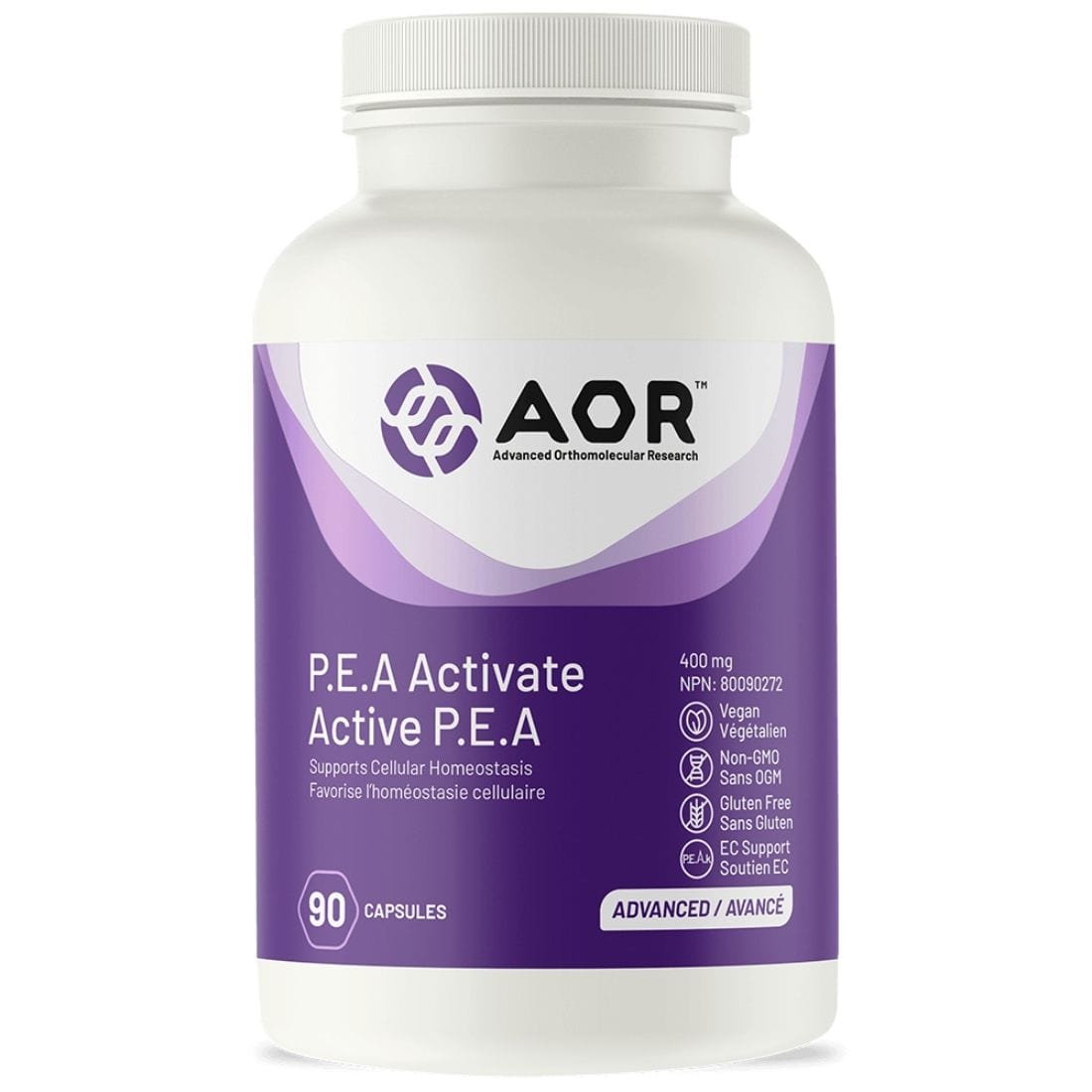 AOR P.E.A.k Activate 400mg (Endocannabinoid System Support), 90-180 Capsules