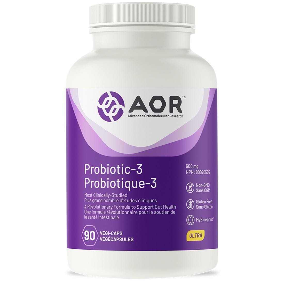 90 Vegetable Capsules | AOR Probiotic-3