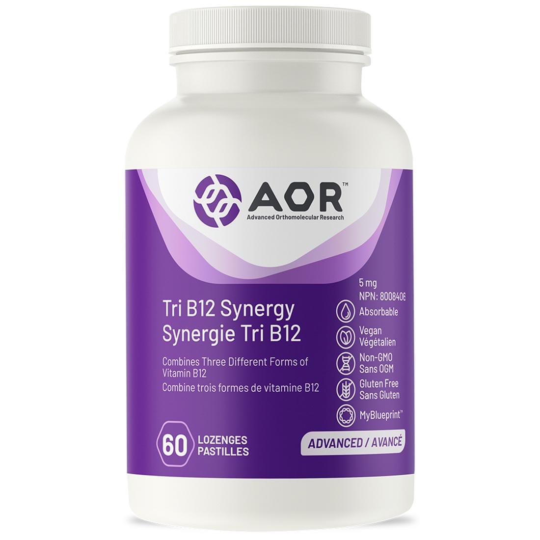 AOR Tri B12 Synergy, 60 Lozenges