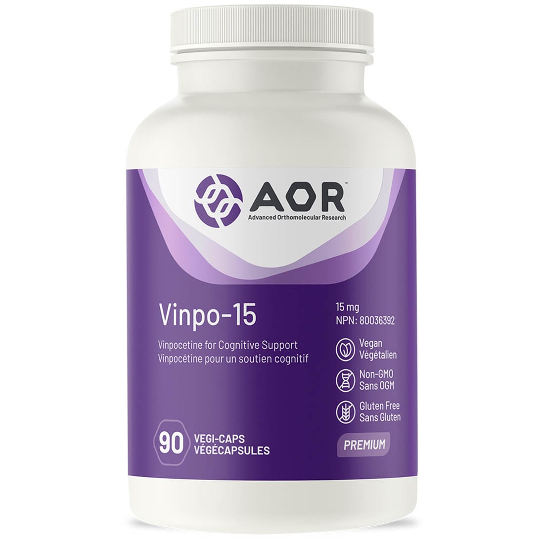 AOR Vinpo-15, 15mg, 90 Vegi-Capsules