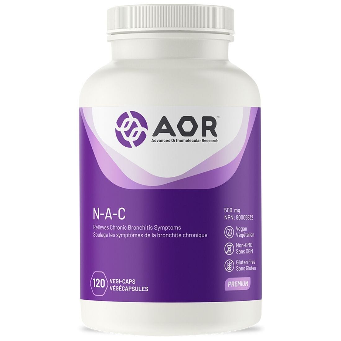AOR NAC 500mg, N-Acetyl-L-Cysteine Capsules, Improves Immunity, Boosts glutathione levels, Protects against toxins