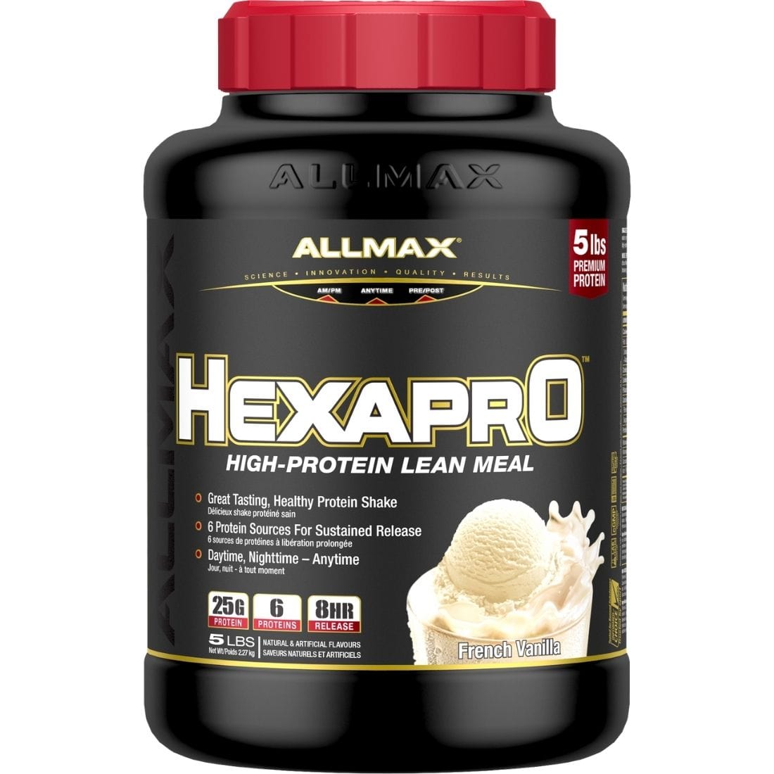 Allmax Hexapro Protein Shake, Meal Replacement Protein, High Protein Shake with BCAAs