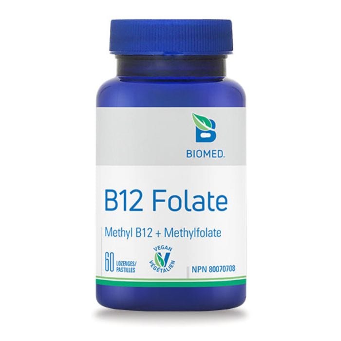 Biomed B12 Folate, VItamin B12 and Methyl Folate, 60 Quick Dissolve Lozenges