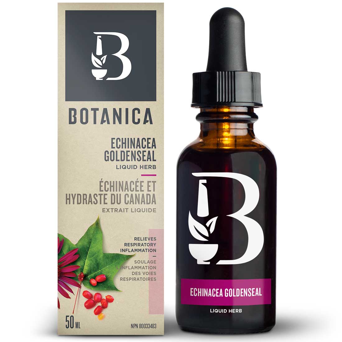 Botanica Echinacea Goldenseal Liquid Herb, 50ml