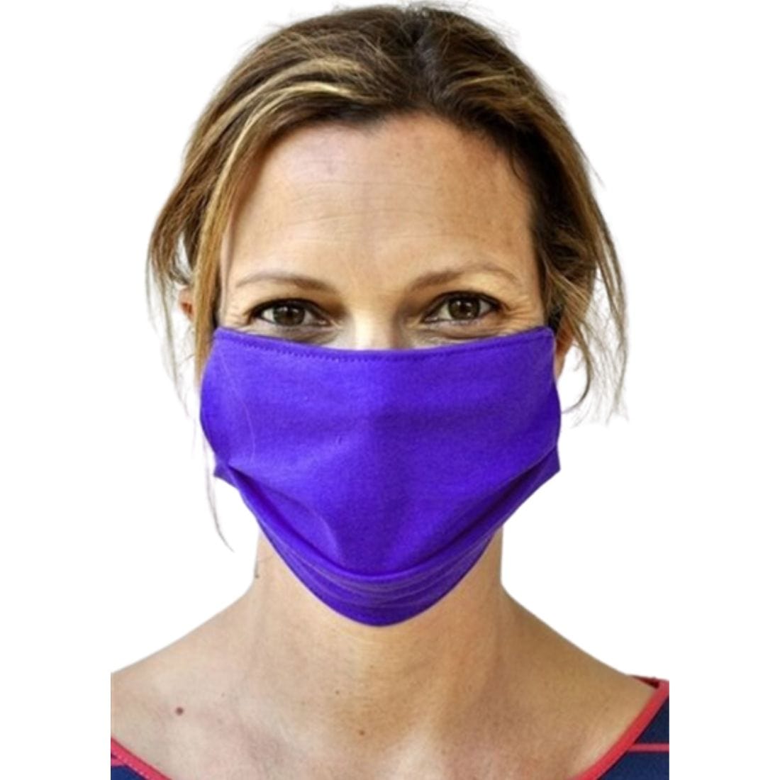 BraveFace Organic Reusable Face Mask Double Layer FRASER (1/2 Inch Gusset and Elastic), ADULT SIZE, Clearance 50% Off, Final Sale