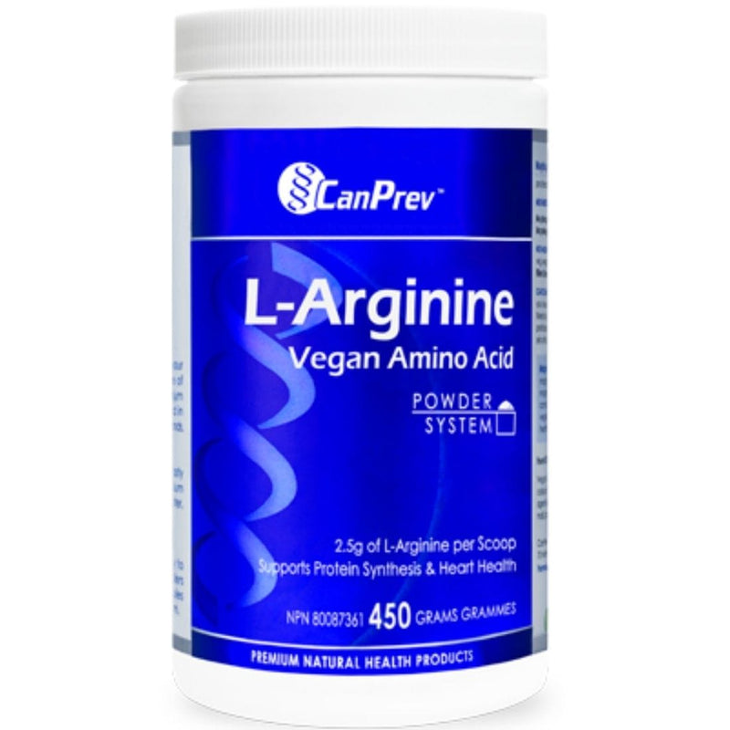 CanPrev L-Arginine Powder, 2.5g per Scoop for Cardiovascular Health and Sports Performance, 450g