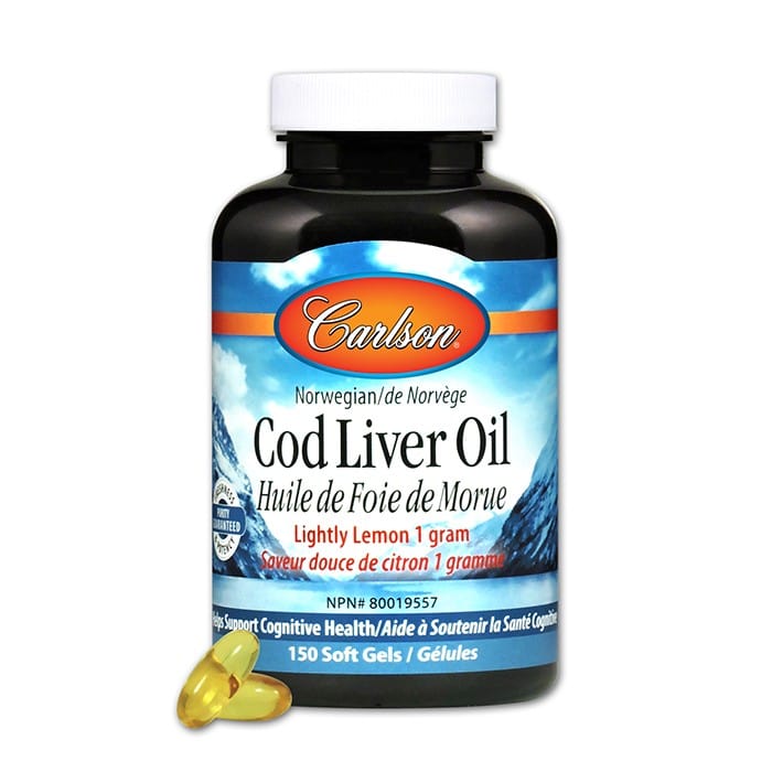 Carlson Norwegian Cod Liver Oil Gems, Low Vitamin A (TG)