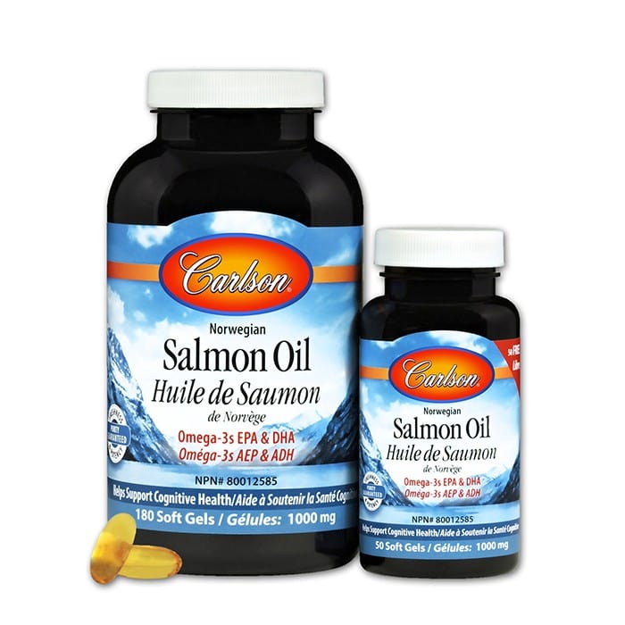 Carlson Norwegian Salmon Oil 1000mg (TG & EE), 230 Softgels