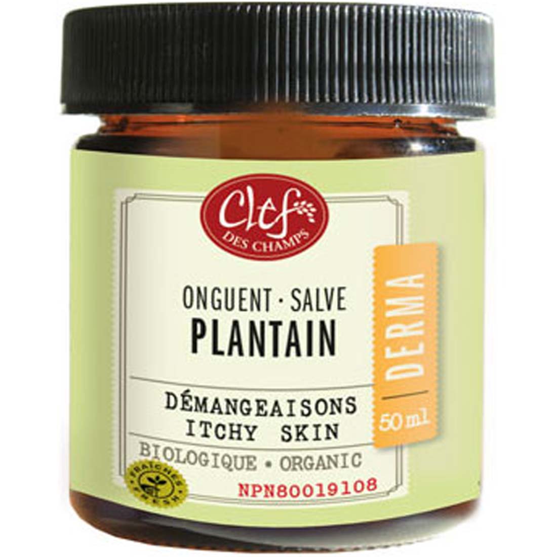 Clef des Champs Plantain Salve Organic, 50ml