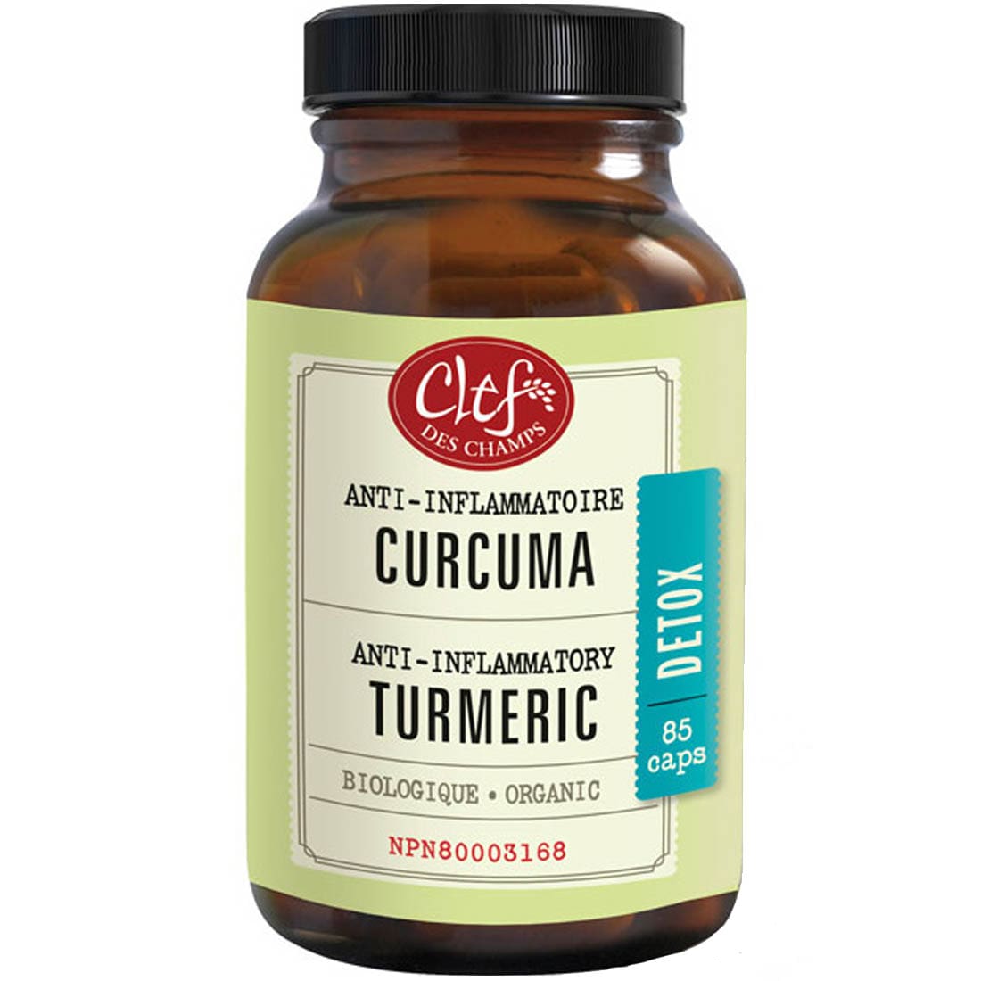 Clef des Champs Turmeric Capsules Organic, 85 Capsules