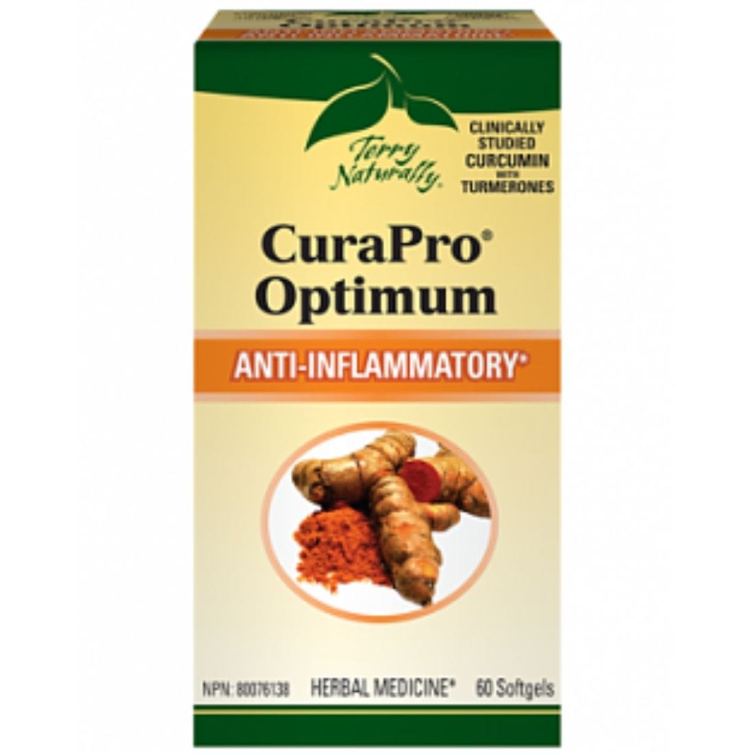 Terry Naturally CuraPro Optimum BCM-95 Curcumin 500mg (Formerly CuraPro 750), 60 Softgels