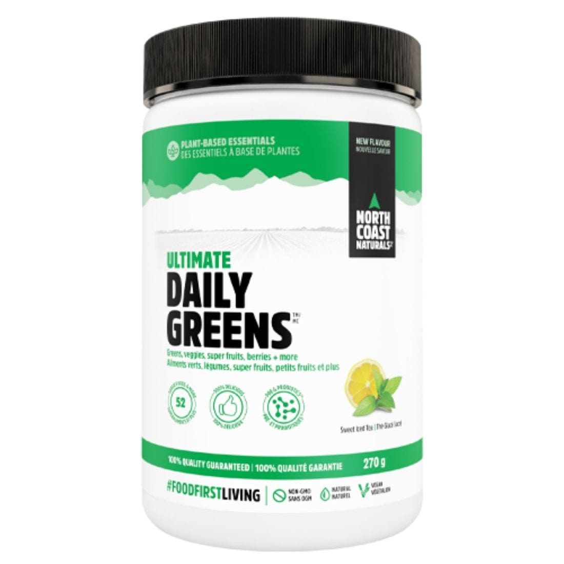 North Coast Naturals Ultimate Daily Greens Powder, Alkalizing, 48 Ceoncentreated Super Fuits, Vegetables and Sea Greens
