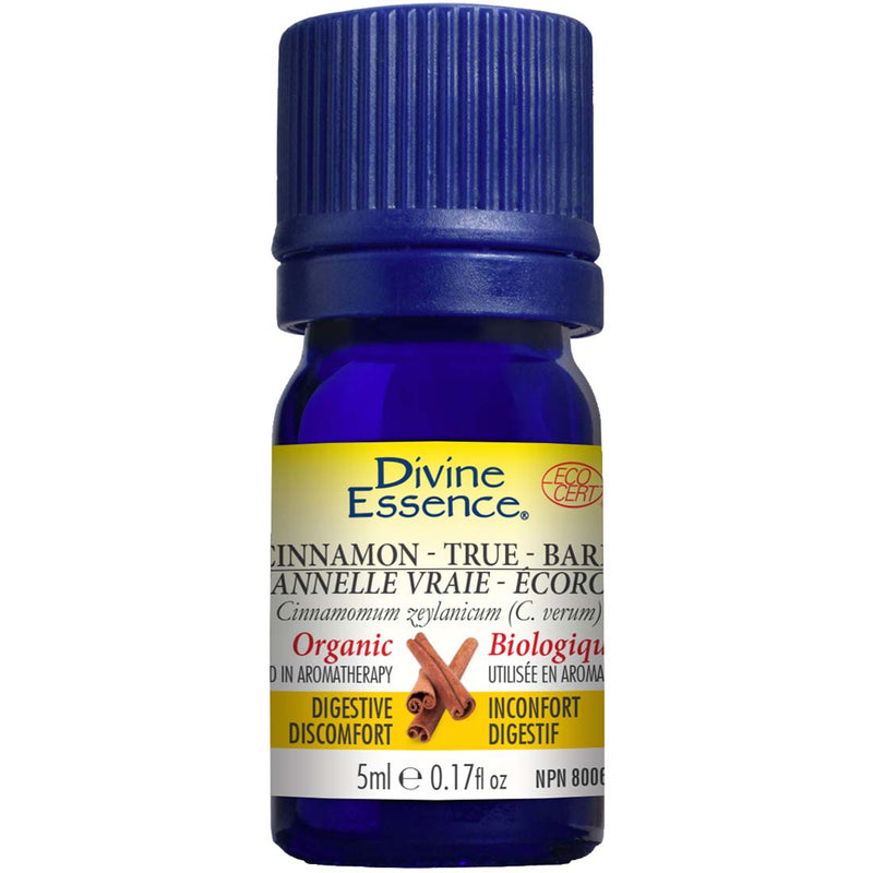 Divine Essence True Cinnamon Bark Essential Oil (Organic), 5ml
