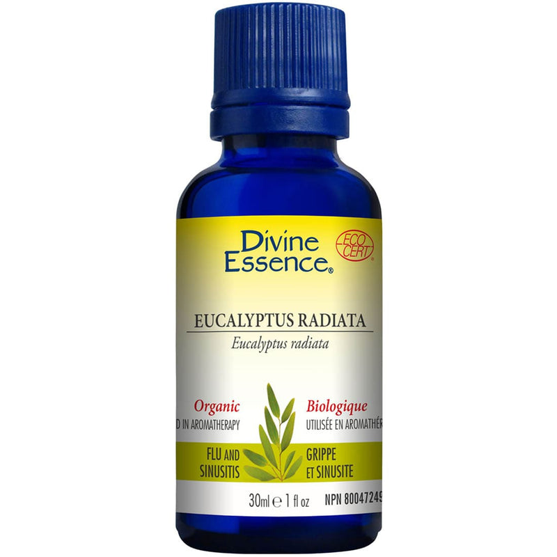 Divine Essence Eucalyptus Radiata Essential Oil (Organic), 30-100ml