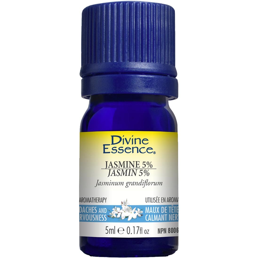 Divine Essence Jasmine 5% - Absolute Essential Oil, 5ml