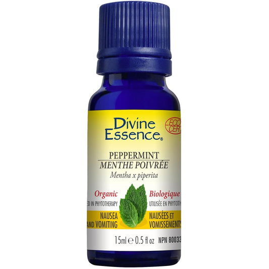 Divine Essence Peppermint Essential Oil (Organic), 15ml